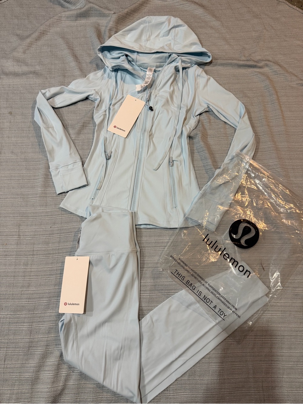 lululemon athletica Pale Blue Zip Hoodie